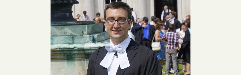 Paul Monroe graduating from University of Cambridge