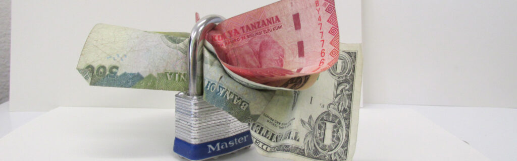 Money in a padlock