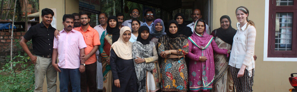 Linea (right) with a group of Indian community mental health workers