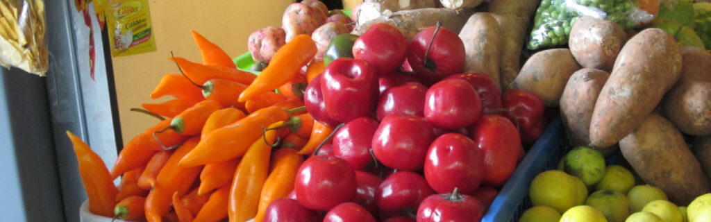 vegetables at a market