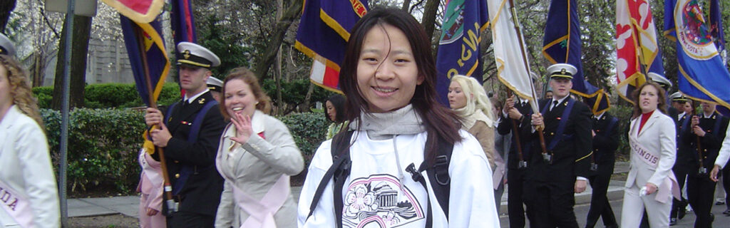 Wei at a parade