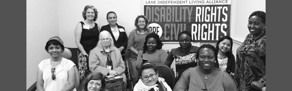 WILD women visit LILA disability rights independent living black and white