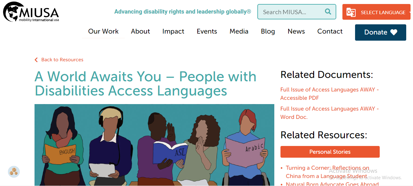 A World Awaits You People with Disabilities Access Languages